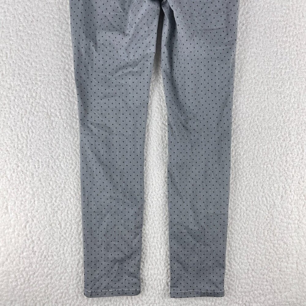 Chico's Gray Polka Dot Denim Skinny Jeans Womens Mid-Rise Casual Size XS - Picture 13 of 15